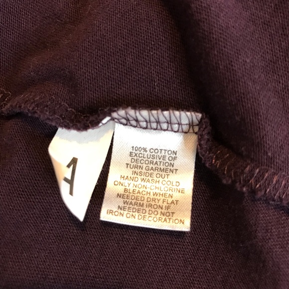 Ann Taylor LOFT Sequin Front T-Shirt Wine Purple S - Picture 6 of 7